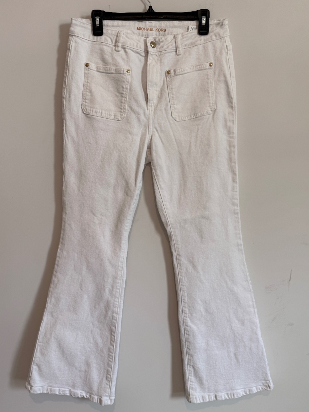 Michael Kors white flare jeans